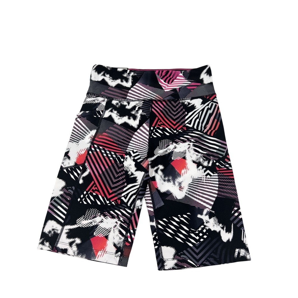 Calvin Klein Women S Pink Black Bike Shorts High Rise 9" Inseam New Tags